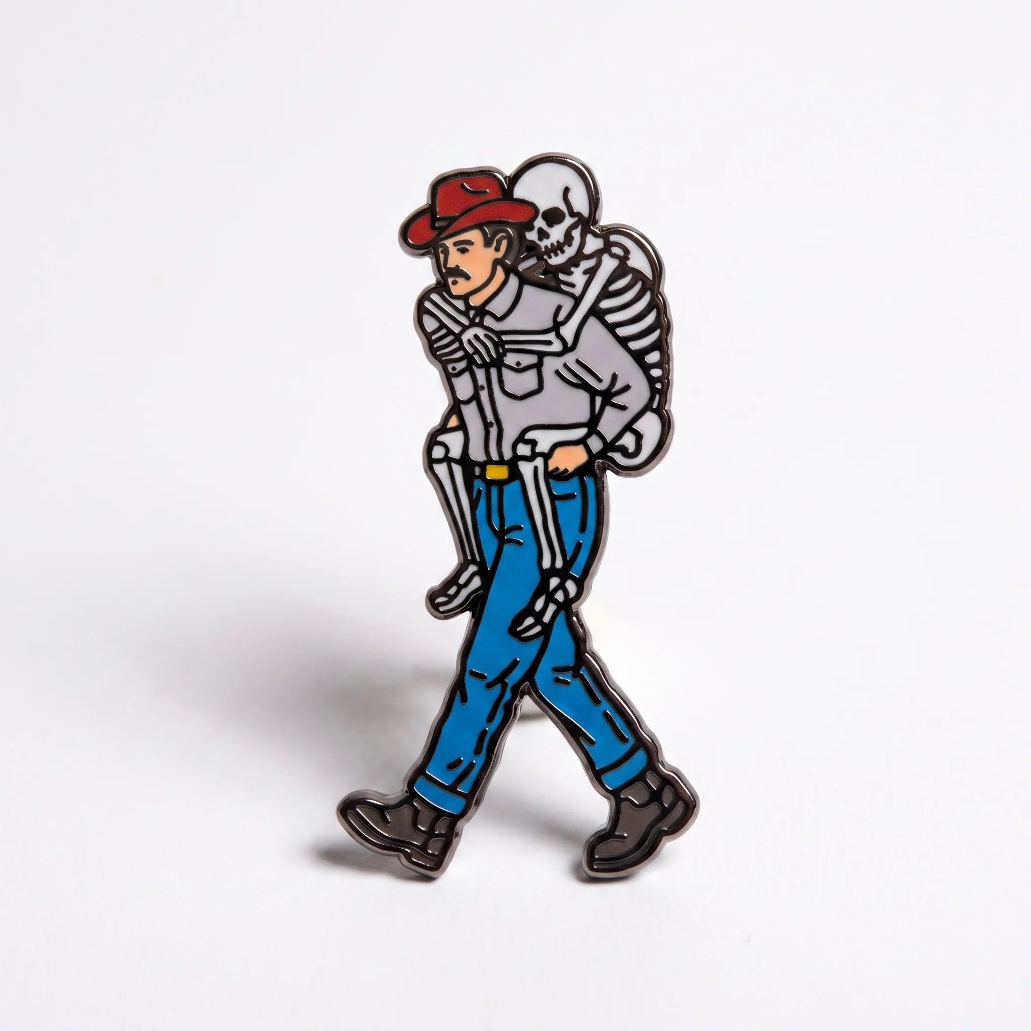 Cowboy & Skeleton Pin